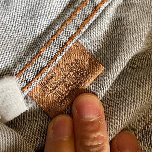 Vintage Haband Casual Joe Denim Jeans 30 Gray Distressed Elastic Waist Grandpa - Picture 5 of 12